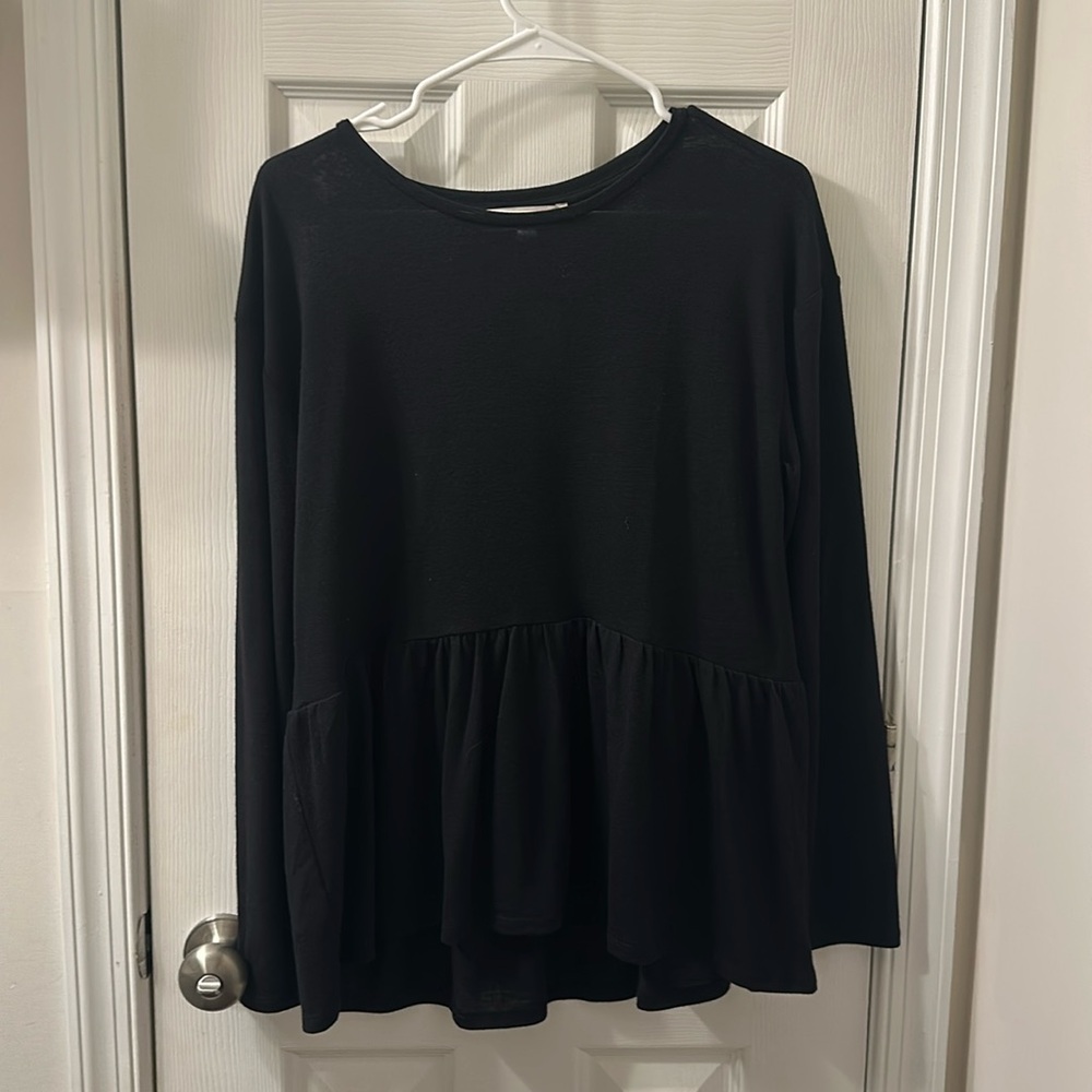 NWT LOFT long sleeve peplum top